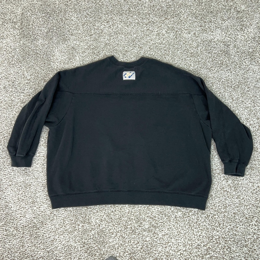Nike Sweatshirt Womens 3X Black Crewneck Swoosh Retro Oversized Pullover Plus - Picture 6 of 10
